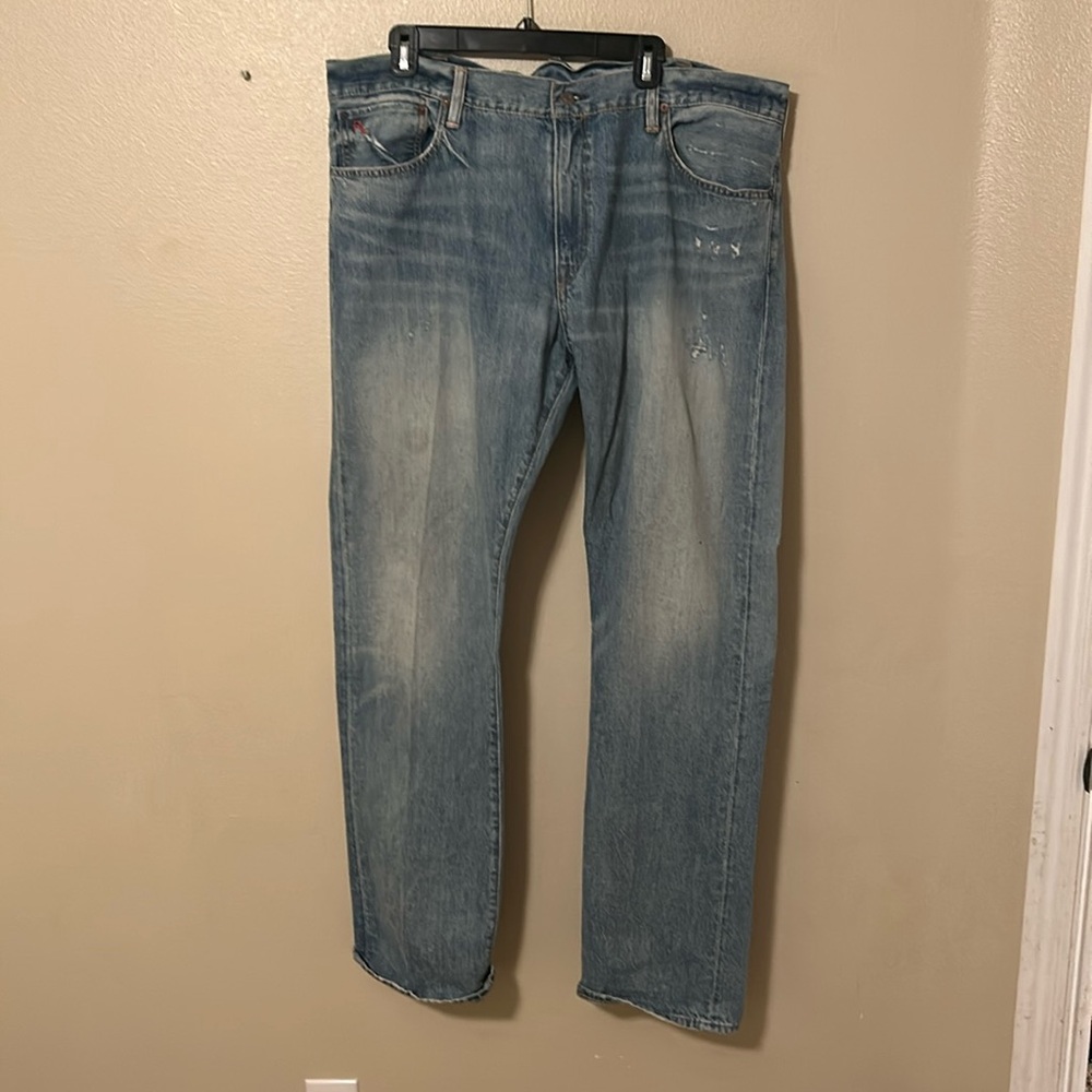 Original Ralph Lauren "Authentic Dungarees" stone wash jeans. Size 40x32